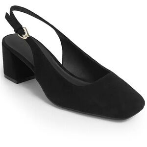 New aerosoles Black Slingback Block Heel Shoes